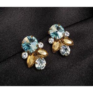 Rare Find SORRELLI Gold & Blue Crystal